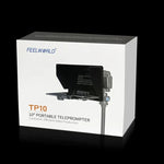 Téléprompteur pliable portable FEELWORLD TP10 de 10 pouces avec télécommande et bague d'adaptation d'objectif pour smartphones/tablettes de moins de 10 pouces, TP10