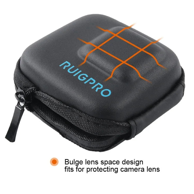 Étui de protection ultra-mini RUIGPRO en EVA pour GoPro Hero11 Black / HERO10 Black / HERO9 Black / HERO8 Black /7 /6 /5, compatible avec GoPro HERO7 /6 /5