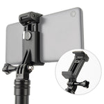 Perches à selfie monopodes avec pince pour téléphone pour iPhone, Samsung, HTC, Sony, LG et autres smartphones, plage de pince : 6-9 cm, pince pour téléphone