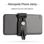 Perches à selfie monopodes avec pince pour téléphone pour iPhone, Samsung, HTC, Sony, LG et autres smartphones, plage de pince : 6-9 cm, pince pour téléphone
