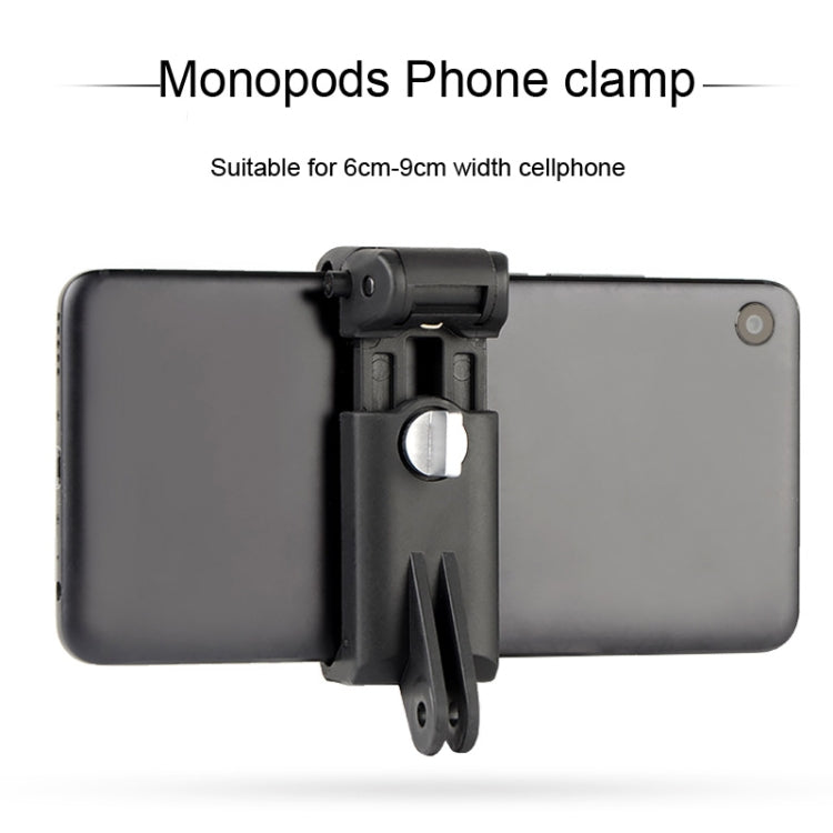 Perches à selfie monopodes avec pince pour téléphone pour iPhone, Samsung, HTC, Sony, LG et autres smartphones, plage de pince : 6-9 cm, pince pour téléphone