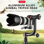 Tête de trépied à cardan horizontal YELANGU A201 à 360 degrés pour appareils photo DV et reflex, A201