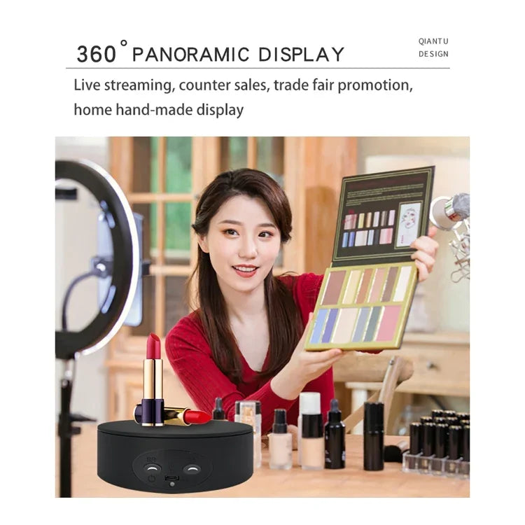 Plateau tournant électrique Xiaoai de 13 cm, support d'affichage, accessoire de prise de vue vidéo, plateau tournant de 13 cm