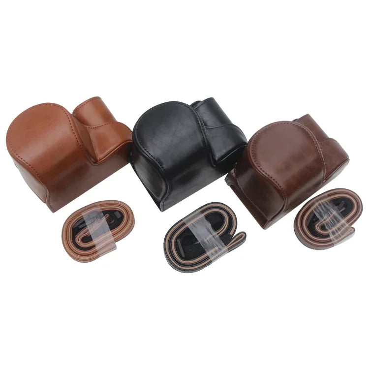 Étui intégral en cuir PU pour appareil photo Sony ZV-E10