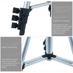 Trépied de diffusion en direct à 4 sections pliables, en alliage d'aluminium, avec rotule 3D en forme de U pour appareils photo reflex numériques et appareils photo numériques, hauteur réglable : 35-106 cm, argent 3110