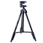 Trépied YUNTENG VCT-680RM à 4 sections pliables en alliage d'aluminium avec rotule 3D pour appareils photo reflex numériques et numériques, hauteur réglable : 46-138 cm, VCT-680RM