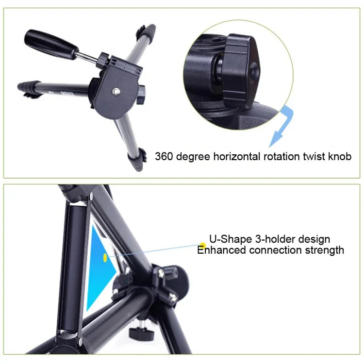 Trépied YUNTENG VCT-680RM à 4 sections pliables en alliage d'aluminium avec rotule 3D pour appareils photo reflex numériques et numériques, hauteur réglable : 46-138 cm, VCT-680RM