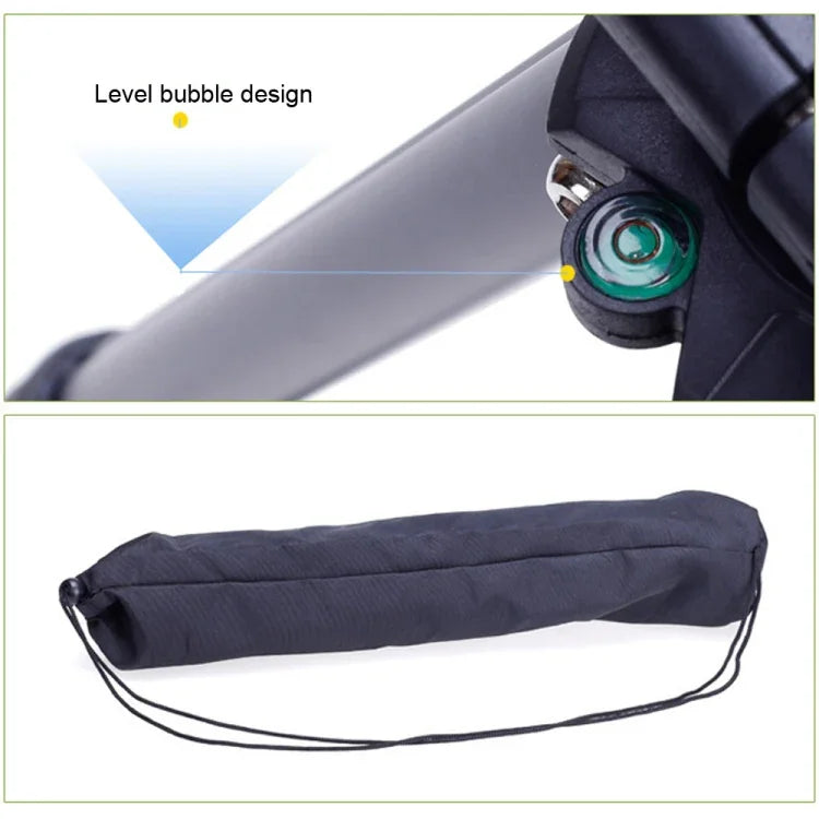 Trépied YUNTENG VCT-680RM à 4 sections pliables en alliage d'aluminium avec rotule 3D pour appareils photo reflex numériques et numériques, hauteur réglable : 46-138 cm, VCT-680RM