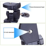 Trépied YUNTENG VCT-680RM à 4 sections pliables en alliage d'aluminium avec rotule 3D pour appareils photo reflex numériques et numériques, hauteur réglable : 46-138 cm, VCT-680RM