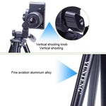 Trépied YUNTENG VCT-680RM à 4 sections pliables en alliage d'aluminium avec rotule 3D pour appareils photo reflex numériques et numériques, hauteur réglable : 46-138 cm, VCT-680RM