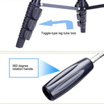 Trépied YUNTENG VCT-680RM à 4 sections pliables en alliage d'aluminium avec rotule 3D pour appareils photo reflex numériques et numériques, hauteur réglable : 46-138 cm, VCT-680RM