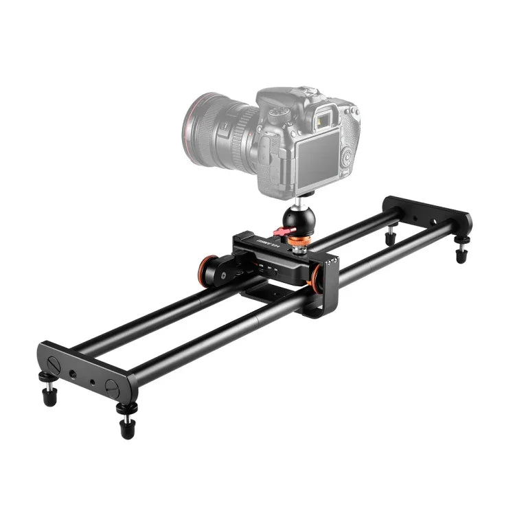 Rail de guidage coulissant YELANGU L4X-60ET 60 cm avec boucle de fixation pour chariot et rotule pour appareils photo reflex/caméras vidéo, L4X-60ET 60 cm