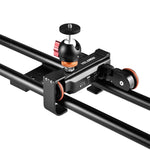 Rail de guidage coulissant YELANGU L4X-60ET 60 cm avec boucle de fixation pour chariot et rotule pour appareils photo reflex/caméras vidéo, L4X-60ET 60 cm