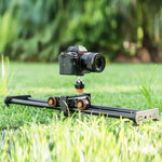 Rail de guidage coulissant YELANGU L4X-60ET 60 cm avec boucle de fixation pour chariot et rotule pour appareils photo reflex/caméras vidéo, L4X-60ET 60 cm