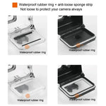 Boîtier étanche 45 m + coque arrière pour écran tactile pour GoPro NEW HERO /HERO6 /5, avec boucle de montage de base et vis et filtres (violet, rouge, rose), pas besoin de retirer l'objectif, écran tactile + filtres (transparent)