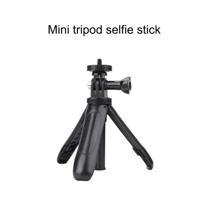 Support trépied pliable multifonctionnel pour selfies, monopode compatible avec GoPro, Insta360, DJI et autres caméras d'action, longueur : 12-23 cm (rouge et bleu).