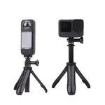 Support trépied pliable multifonctionnel pour selfies, monopode compatible avec GoPro, Insta360, DJI et autres caméras d'action, longueur : 12-23 cm (rouge et bleu).