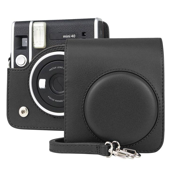 Étui intégral rétro en cuir PU avec bandoulière pour appareil photo FUJIFILM instax mini 40