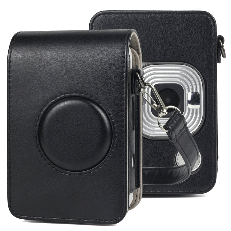 Étui intégral rétro en cuir PU avec bandoulière pour appareil photo FUJIFILM Instax Mini Liplay.