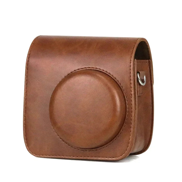 Étui rétro en cuir PU intégral avec bandoulière pour appareil photo FUJIFILM instax mini 7+, Pour FUJIFILM instax mini 7+