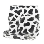Étui en cuir PU Milk Cow pour appareil photo FUJIFILM instax mini 7+ avec bandoulière, motif vache laitière