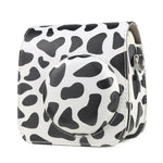 Étui en cuir PU Milk Cow pour appareil photo FUJIFILM instax mini 7+ avec bandoulière, motif vache laitière