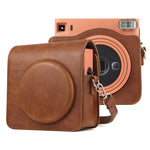 Étui intégral en cuir PU avec bandoulière pour appareil photo FUJIFILM instax Square SQ1