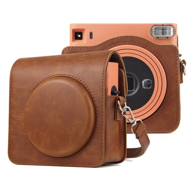 Étui intégral en cuir PU avec bandoulière pour appareil photo FUJIFILM instax Square SQ1