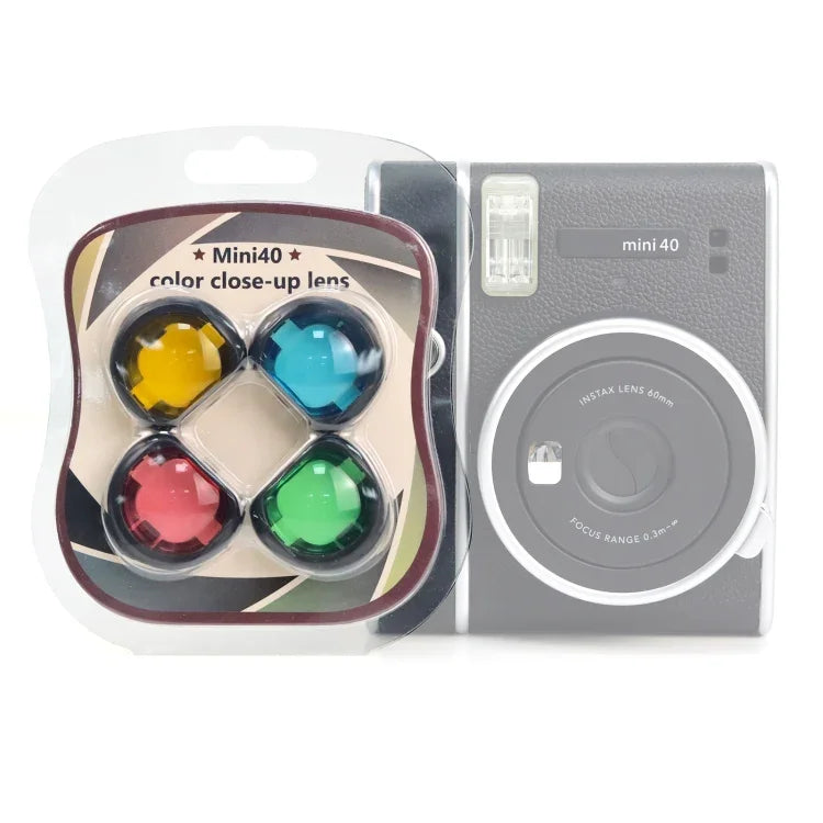 Filtre 4 en 1 à quatre couleurs pour appareil photo Fujifilm Instax mini 40