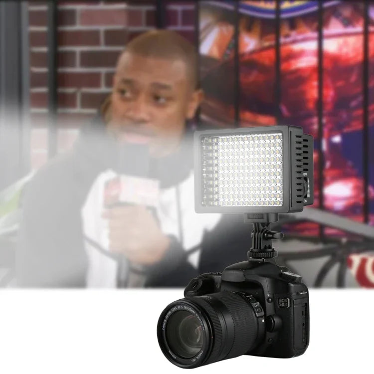 Éclairage vidéo LED blanc HD-160 pour appareils photo reflex numériques Canon, Nikon, avec 3 filtres, HD-160