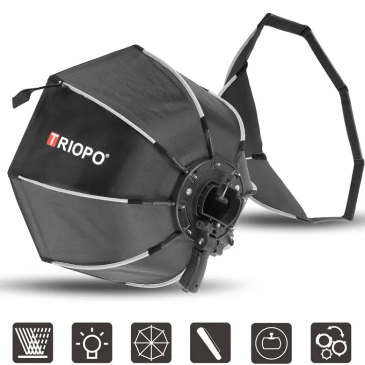 Diffuseur softbox parabolique octogonal pour flash cobra TRIOPO KS2-55 de 55 cm à chargement rapide, KS2-55