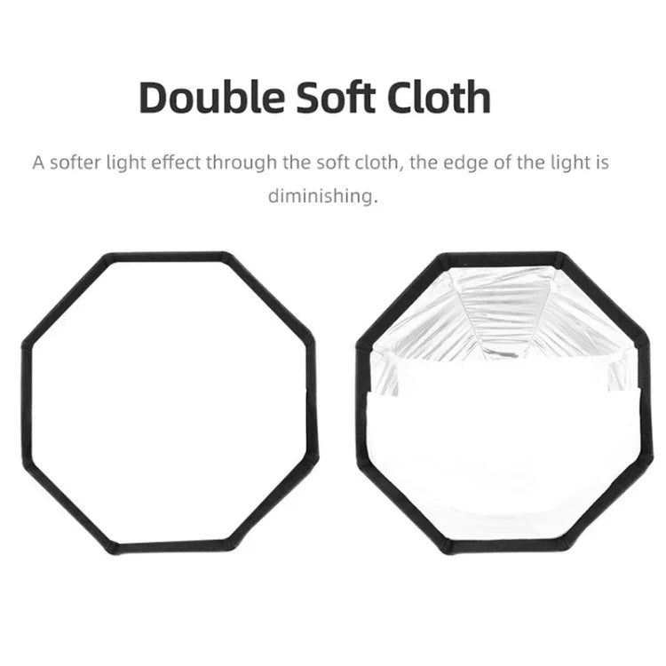 TRIOPO K2-55 Softbox Octogonal Parabolique 55cm pour Flash Speedlite Montage Bowens Diffuseur, K2-55