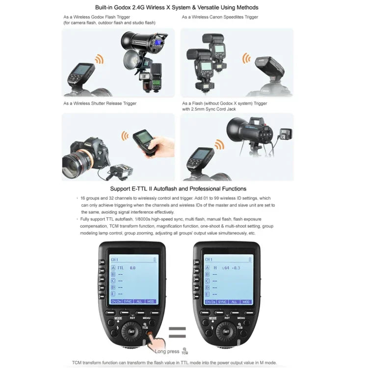 Déclencheur de flash sans fil TTL Godox Xpro-N pour Nikon, Xpro-N pour Nikon