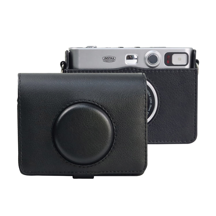 Étui rétro en cuir PU avec bandoulière pour appareil photo FUJIFILM instax mini Evo.