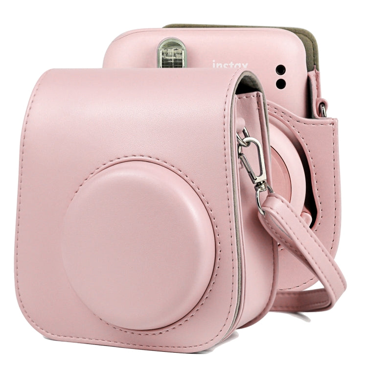 Étui en cuir uni intégral pour appareil photo FUJIFILM Instax mini 11, avec bandoulière