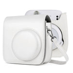 Étui en cuir uni intégral pour appareil photo FUJIFILM Instax mini 11, avec bandoulière