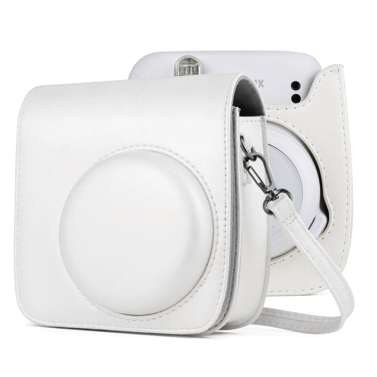 Étui en cuir uni intégral pour appareil photo FUJIFILM Instax mini 11, avec bandoulière