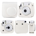 Étui en cuir uni intégral pour appareil photo FUJIFILM Instax mini 11, avec bandoulière