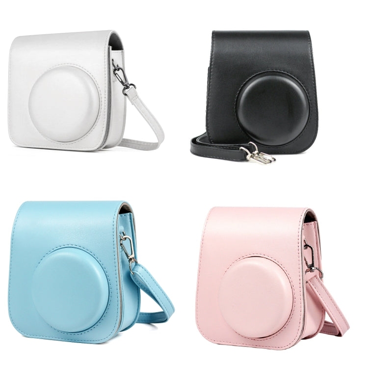 Étui en cuir uni intégral pour appareil photo FUJIFILM Instax mini 11, avec bandoulière