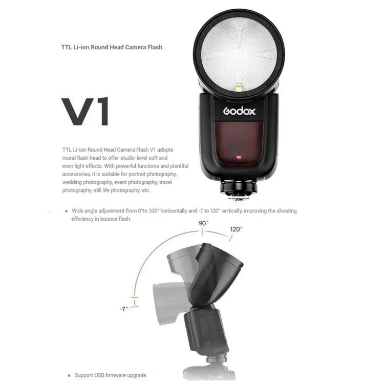 Flash Godox V1F à tête ronde TTL pour FUJIFILM, V1F pour FUJIFILM