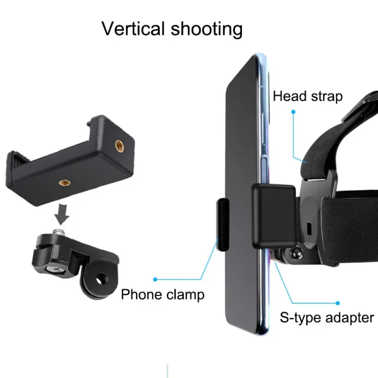 Sangle de fixation élastique réglable avec pince pour téléphone, vis et adaptateur de type S pour GoPro HERO10 Black / HERO9 Black /8 /7 /6 /5, Xiaoyi et autres caméras d'action, smartphones