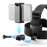 Sangle de fixation élastique réglable avec pince pour téléphone, vis et adaptateur de type S pour GoPro HERO10 Black / HERO9 Black /8 /7 /6 /5, Xiaoyi et autres caméras d'action, smartphones