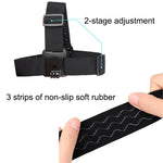 Sangle de fixation élastique réglable avec pince pour téléphone, vis et adaptateur de type S pour GoPro HERO10 Black / HERO9 Black /8 /7 /6 /5, Xiaoyi et autres caméras d'action, smartphones