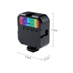 Lampe LED portable MJ88 Pocket 3000-7000K+RGB avec télécommande, idéale pour la photographie et les streams.
