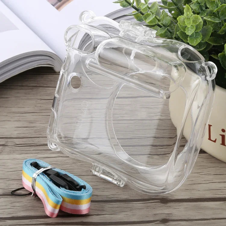 Étui de protection en cristal avec dragonne pour FUJIFILM instax mini 25