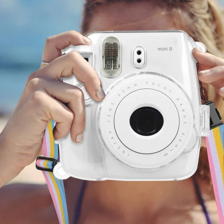Étui de protection transparent avec dragonne pour FUJIFILM instax mini 9 / mini 8+ / mini 8, pour FUJIFILM instax mini 9