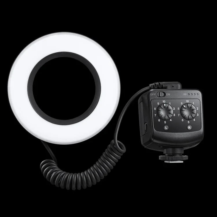 Lampe torche Godox Ring72 Macro Ring à 48 LED avec 8 bagues d'adaptation de tailles différentes, Ring72