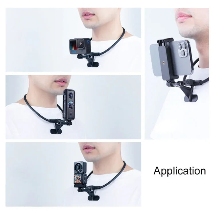 Support de caméra mains libres et portable pour le cou, support de cou D