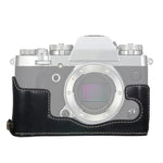 Étui demi-dos en cuir PU avec filetage 1/4 pouce pour FUJIFILM X-T3/X-T2, pour FUJIFILM X-T3