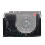 Étui demi-boîtier en cuir PU avec filetage 1/4 pouce pour Leica Q2